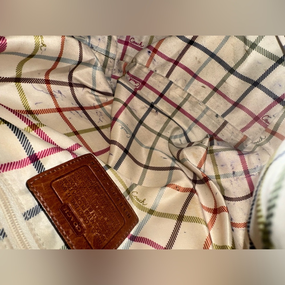 Coach - Bleeker Duffle Crossbody 2008 #12376 Tattersall Lining, Zipper Closure - Picture 11 of 16